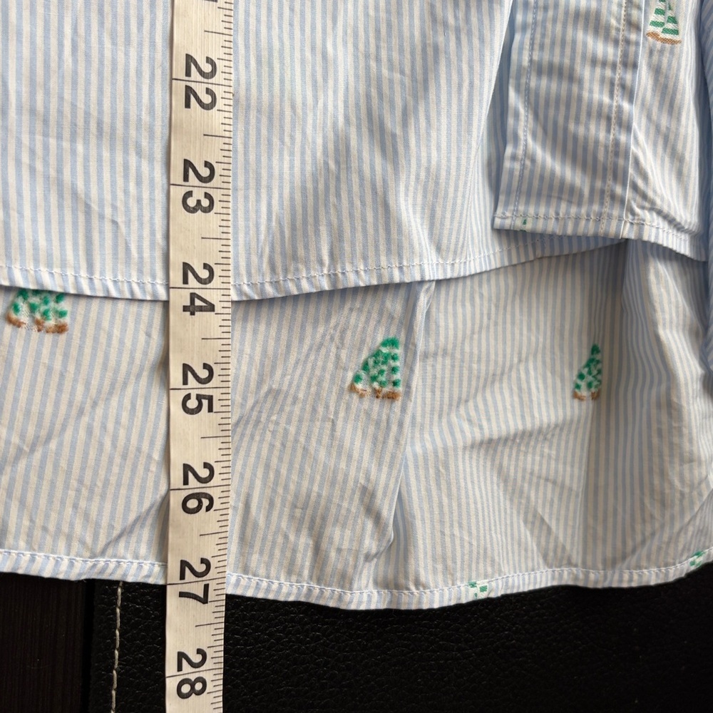 Frank and Eileen SILVIO Light Blue Stripe Sailboats Italian Cotton Sz L NEW - Picture 14 of 14